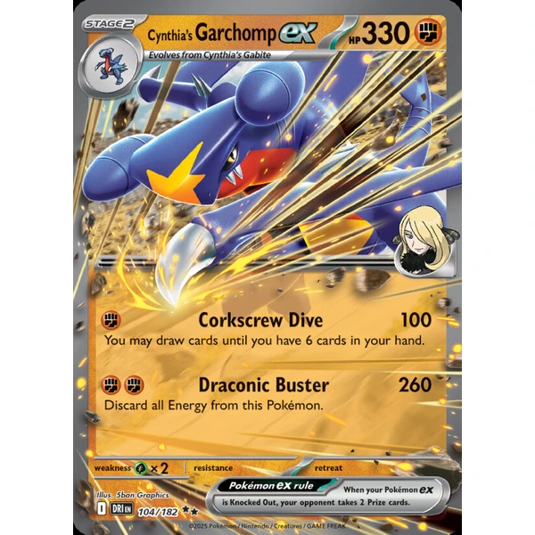 Cynthia's Garchomp ex (DRI 104) - Destined Rivals [Holo] - Kusové karty - Hlavný obrázok