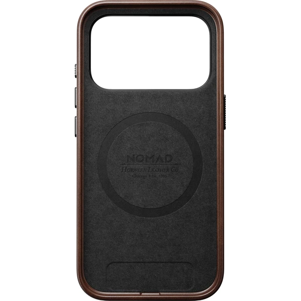 Nomad Traditional Leather (Horween) MagSafe kožený kryt iPhone 17 Pro/18 Pro Rustic Brown - Puzdra - Obrázok 6161ccecf58c49e2bef8e0902b4ece05