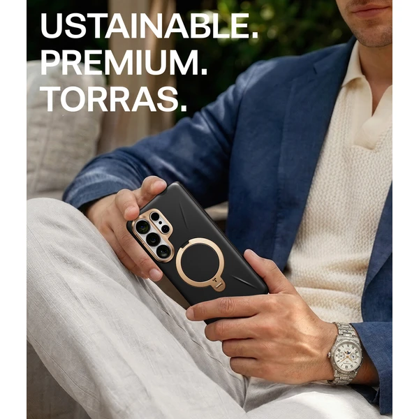 Torras Ostand Q3 VegSkin MagSafe kryt Samsung Galaxy S26 Ultra obsidian black - Puzdra - Obrázok 618597605fc141f48c178440ea8e96cb