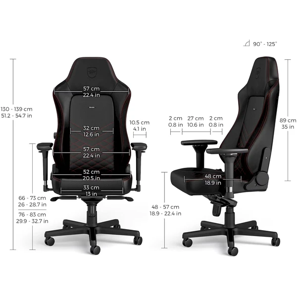 noblechairs HERO herná stolička čiernočervená - Stoličky - Obrázok 618A000P01