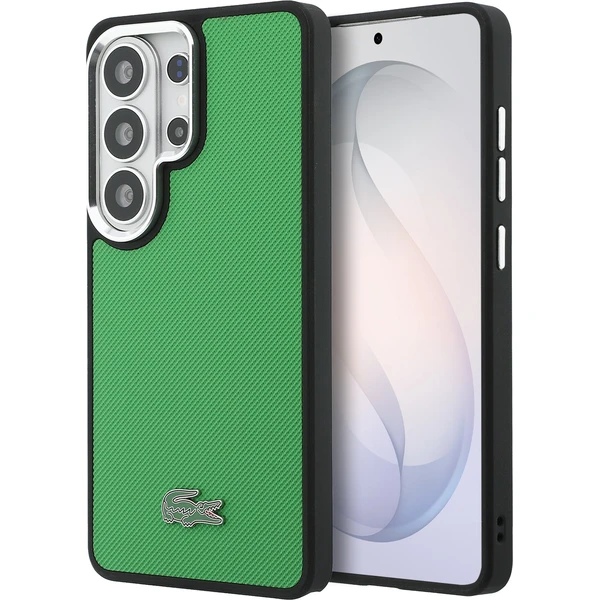 Lacoste Petit Pique Metal Logo Magnetický kryt Samsung Galaxy S26 Ultra zelený - Puzdra - Hlavný obrázok