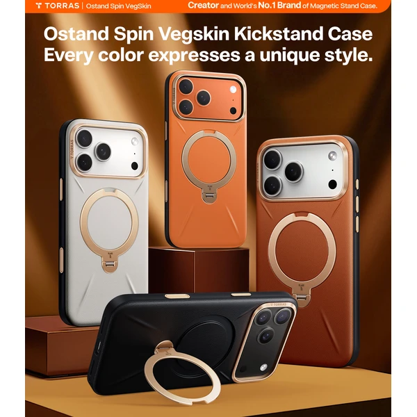 Torras Ostand Q3 VegSkin MagSafe kryt iPhone 17 Pro perlovosivá - Puzdra - Obrázok 618f3f9b9d6d489ea9d25ba8a36e935d