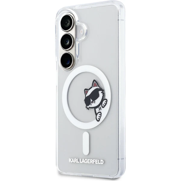 Karl Lagerfeld IML Choupette Peekaboo Logo Magnetický kryt Samsung Galaxy S26 priehľadný - Puzdra - Obrázok 619fac34615248afb8a64249fb1a4d8a