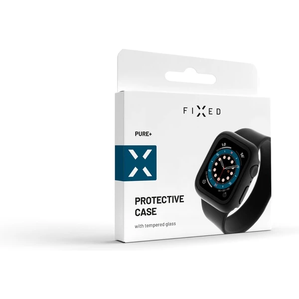 FIXED Pure+ púzdro s temperovaným sklom Apple Watch 44mm čierne - Puzdra - Obrázok 61D4100501