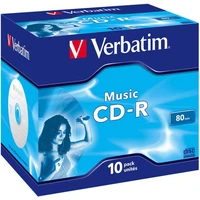 VERBATIM CD-R (10 ks) Audio/Live it!/Colour/Jewel/80Min - Optické disky