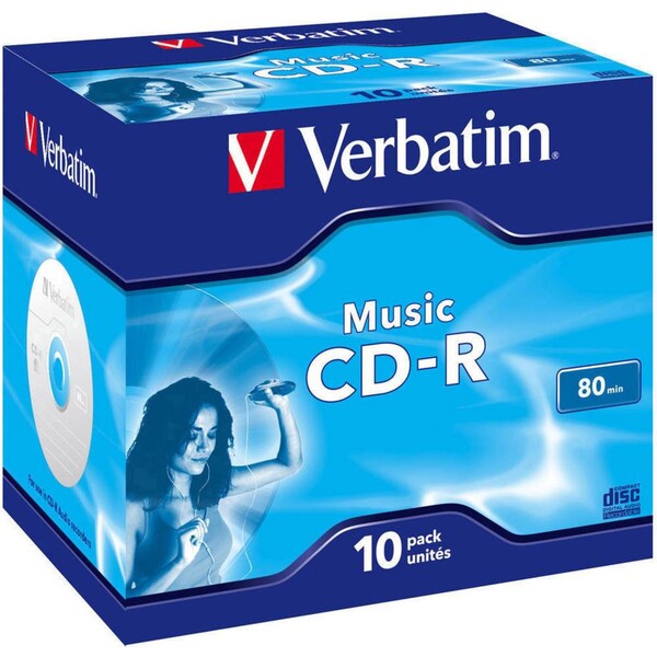 VERBATIM CD-R (10 ks) Audio/Live it!/Colour/Jewel/80Min