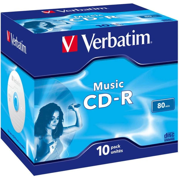 VERBATIM CD-R (10 ks) Audio/Live it!/Colour/Jewel/80Min - Optické disky - Hlavný obrázok
