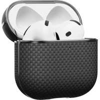 Pitaka Aramid Fiber púzdro Apple AirPods 4 black/grey - Puzdra