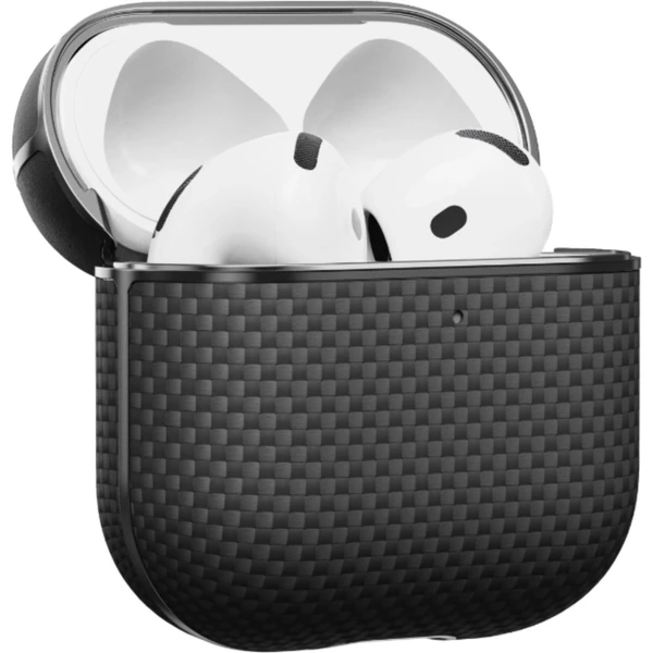Pitaka Aramid Fiber púzdro Apple AirPods 4 black/grey - Puzdra - Hlavný obrázok