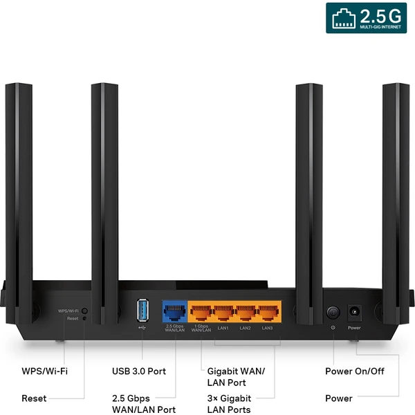 TP-Link Archer AX55 Pro Wi-Fi 6 čierny router - Wi-Fi routery - Obrázok 61QS100501
