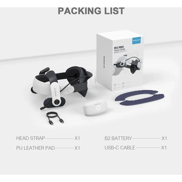 BOBOVR M3 Pre Head Strap pre Oculus Quest 3 / Quest 3S + batéria - Pomôcky pre virtuálnu realitu - Obrázok 61RF000O01