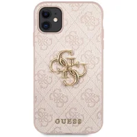 Guess PU 4G Metal Logo kryt iPhone 11 ružový - Puzdra