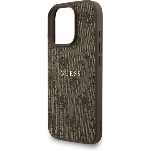 Guess PU Leather 4G Colored Ring Strap MagSafe kryt iPhone 16 Pro Max hnedý - Puzdra - Obrázok 61b4c88e01de40398ed9b2f603dff905