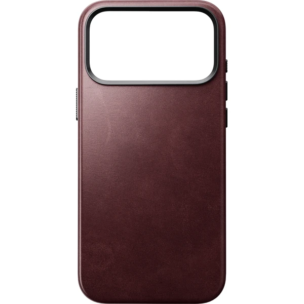 Nomad Traditional Leather (Horween) MagSafe kožený kryt iPhone 17 Pro Max/18 Pro Max Burgundy - Puzdra - Obrázok 6226c46709084dfdb03f0d1e793ba3ac