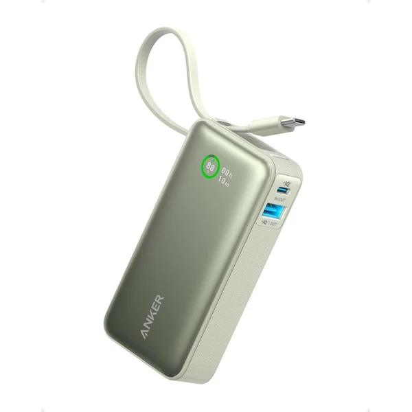 Anker 545 powerbanka 10000mAh, 30W s káblom USB-C zelená - Powerbanky - Hlavný obrázok