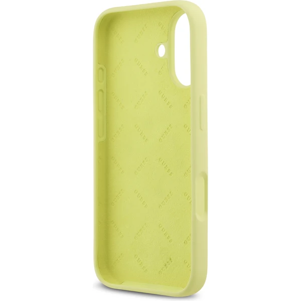 Guess Liquid Silicone 4G Metal Logo kryt iPhone 17 žltý - Puzdra - Obrázok 62308f01c7ac498686ed06b5e0aced1a