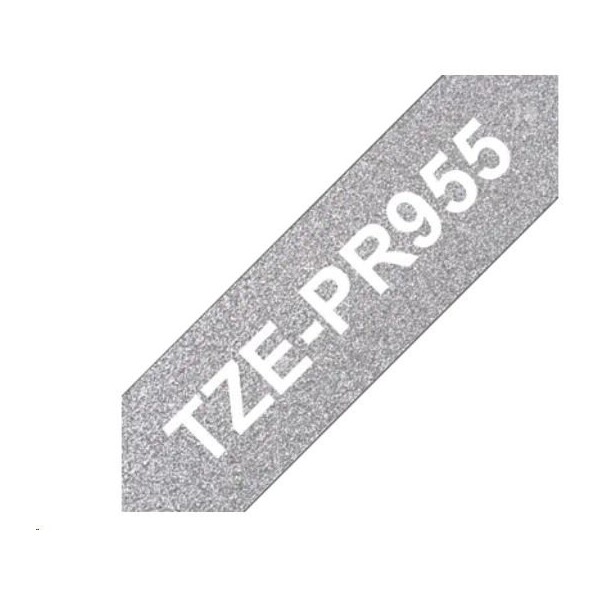 E-shop Brother TZe-PR955 páska biela na striebornom 24 mm