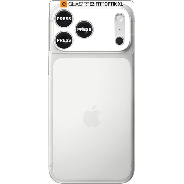 Spigen Glass TR EZ Fit Optik Pro XL sklo na fotoaparát iPhone 17 Pro strieborné - Ochranné fólie a sklo - Obrázok 6246eb17e87f40cdb872932758dab364