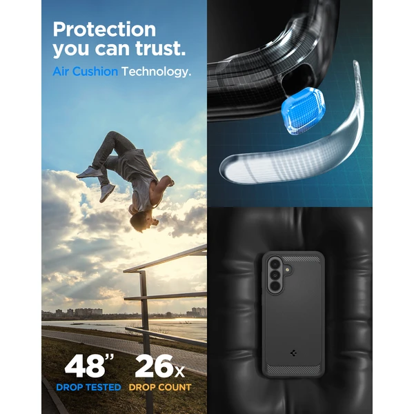 Spigen Rugged Armor kryt Samsung Galaxy A37 5G matná čierna - Puzdra - Obrázok 625e7222d5e64f059ca9d57223dfc99a