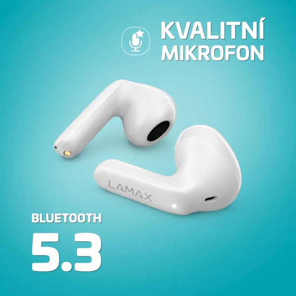 LAMAX Tones1 bezdrôtové slúchadlá biela - Slúchadlá - Obrázok 62E0000N01
