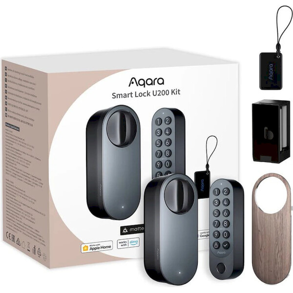 E-shop AQARA Smart Lock U200 Kit Revízia 2025 šikovný zámok čierny