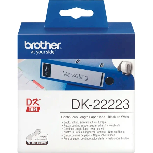 Brother DK-22223 papierová páska čierna na bielej šírka 50 mm - Pásky pre štítkovače - Obrázok 62I9000P01