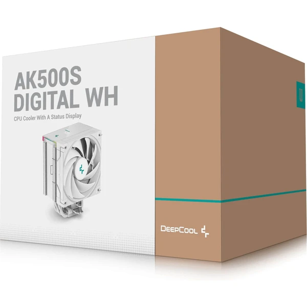 DeepCool AK500S Digital biely - Chladiče - Obrázok 62J9000O01