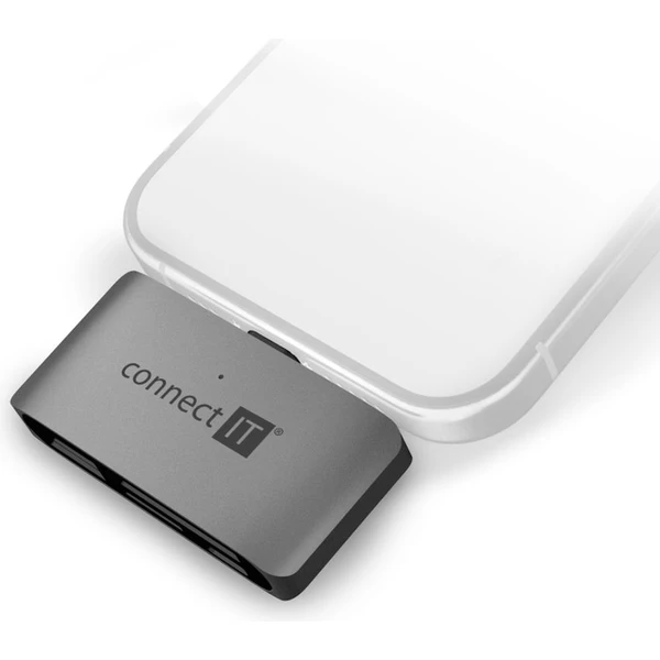 CONNECT IT CompactPRO externý USB-C húb s čítačkou kariet - USB huby - Obrázok 62JO000K01