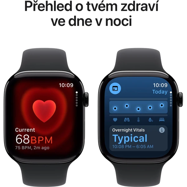 Apple Watch Series 10 42mm Klavírno čierny hliník s čiernym športovým remienkom S/M (Ďalšia) - Inteligentné hodinky - Obrázok 62Q7000K01