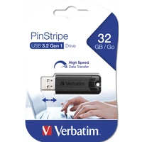 VERBATIM Flash Disk PinStripe USB 3.0, 32GB - čierny - Flashdisky