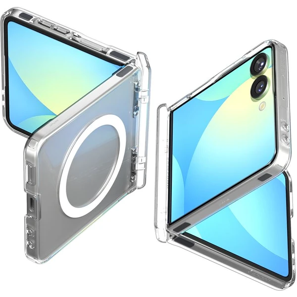 Spigen Ultra Hybrid Pro MagSafe kryt Samsung Galaxy Z Flip7 číry/biely - Puzdra - Obrázok 62a212357f6e4c008c9eb4978df8d894