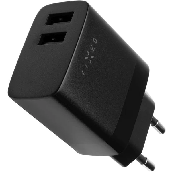 FIXED nabíjačka s USB-A/USB-C káblom, 1 m, 17W, čierna - Nabíjačky - Obrázok 62d0873c49334dd4a82e6e391455b4b3