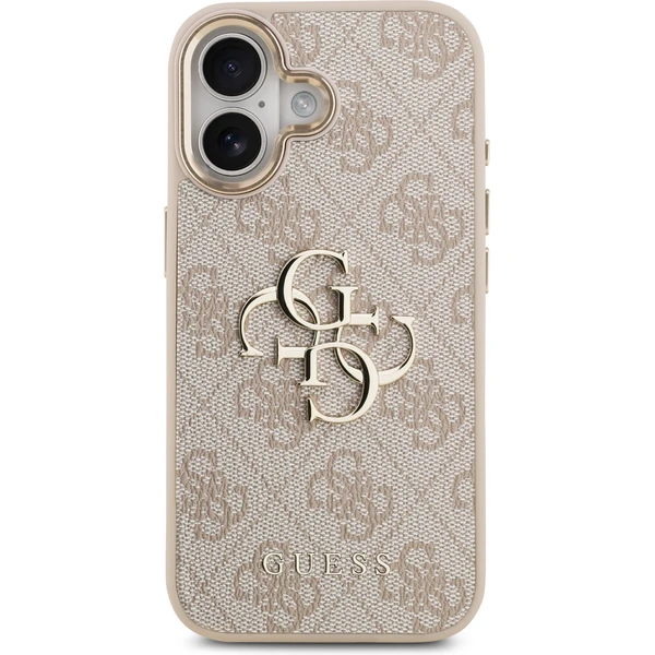 Guess PU Leather 4G Metal Logo Gold Frame MagSafe kryt iPhone 17 ružový - Puzdra - Obrázok 62d5354686cc4e17aa261c3c960c7d38