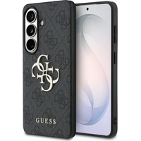 Ochranný kryt Guess PU 4G Metal Logo pre Samsung Galaxy S26+ sivý - Puzdra