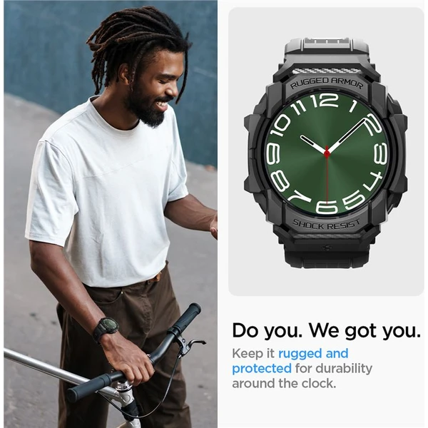 Spigen Rugged Armor Pre kryt Samsung Galaxy Watch Ultra matne čierny - Puzdra - Obrázok 631059b124db4d1598ea70c15b86f1ae