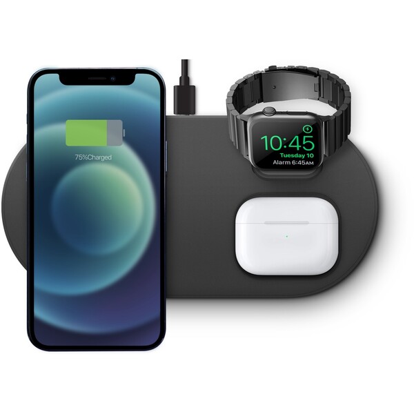 UNIQ Aereo Mag 3v1 rýchla bezdrôtová nabíjačka 15/10W uhľovo sivá