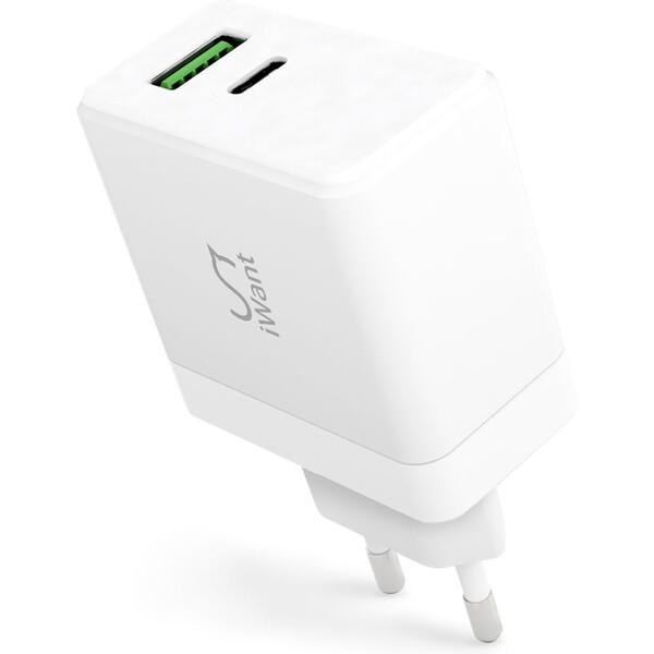 iWant 65W GaN nabíjací adaptér biela