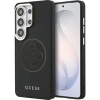 Guess PU Perforated 4G Logo Magnetický kryt Samsung Galaxy S26 Ultra čierny - Puzdra