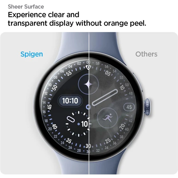 Spigen Eliteshield EZ Fit 2 Pack ochranná fólia Google Pixel Watch 4 (45mm) - Ochranné fólie a sklo - Obrázok 6348039805944b2a81811ed0a9c69589