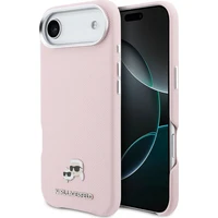 Karl Lagerfeld PU Karl a Choupette Heads Pins MagSafe kryt iPhone Air ružový - Puzdra