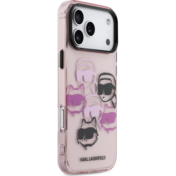 Karl Lagerfeld IML Multi K&CH Heads Zadný Kryt pre iPhone 17 Pro Max ružový - Puzdra - Obrázok 634bf34383584bc691c859ed03212299