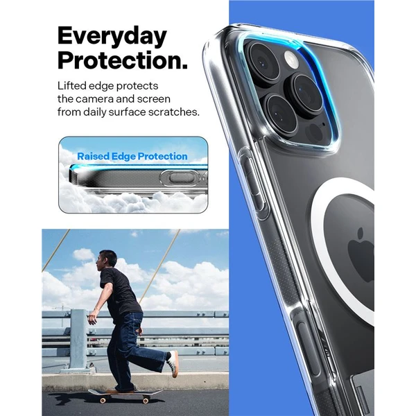 Spigen Caseology Capella MagSafe Kickstand kryt iPhone 16 Pro Max clear white silver - Puzdra - Obrázok 63525fb8759f4cb4ae3021fff80743cf