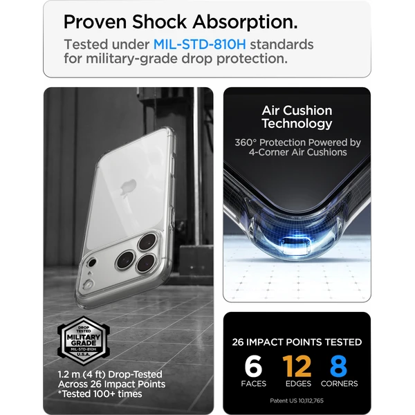 Spigen Ultra Hybrid kryt iPhone 18 Pro Max/17 Pro Max crystal clear - Puzdra - Obrázok 6365bb170d7b4ecbba1a1429a434d511