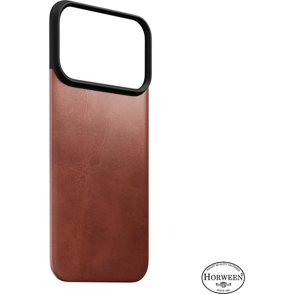 Nomad Magnetic Leather Back (Horween) MagSafe kožený kryt iPhone 18 Pro Olde Dublin - Puzdra - Hlavný obrázok
