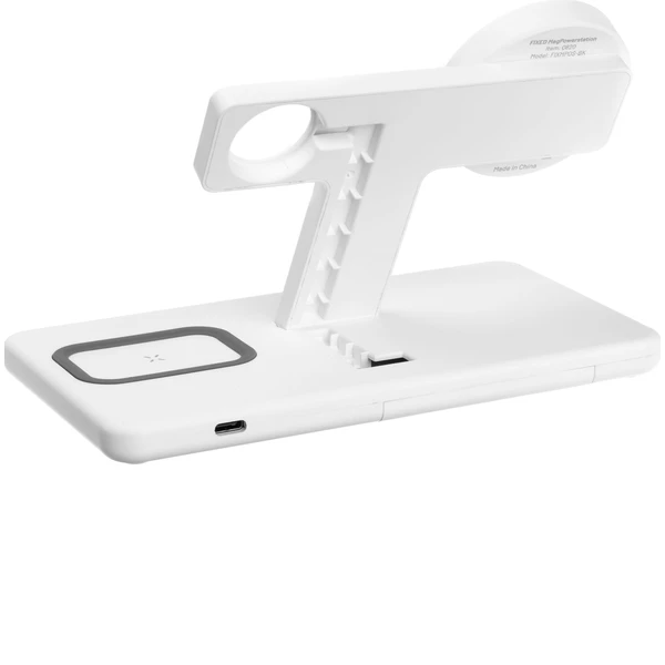 FIXED MagPowerstation 3v1 bezdrôtový nabíjačka s MagSafe biela - Nabíjačky - Obrázok 638V600301