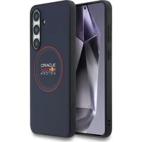 Red Bull PU Leather Red Ring MagSafe Zadný Kryt pre Samsung Galaxy S25 FE námorne modrej - Puzdra
