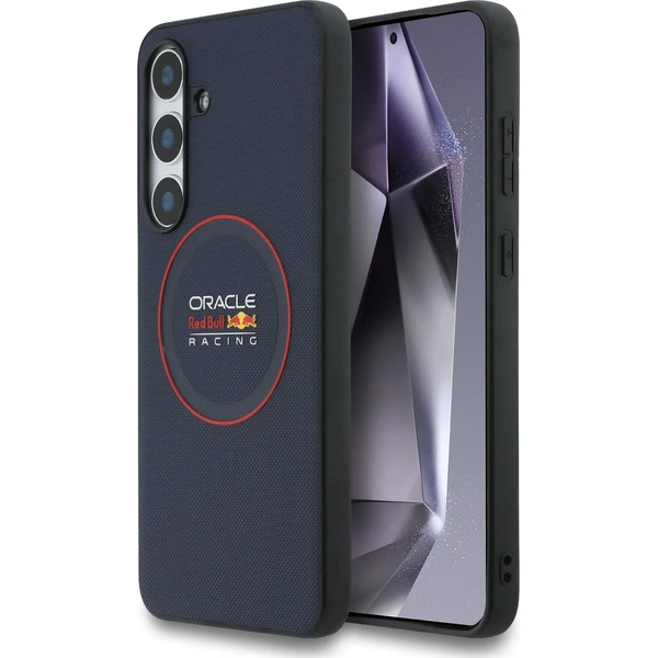 Red Bull PU Leather Red Ring MagSafe Zadný Kryt pre Samsung Galaxy S25 FE námorne modrej - Puzdra - Hlavný obrázok