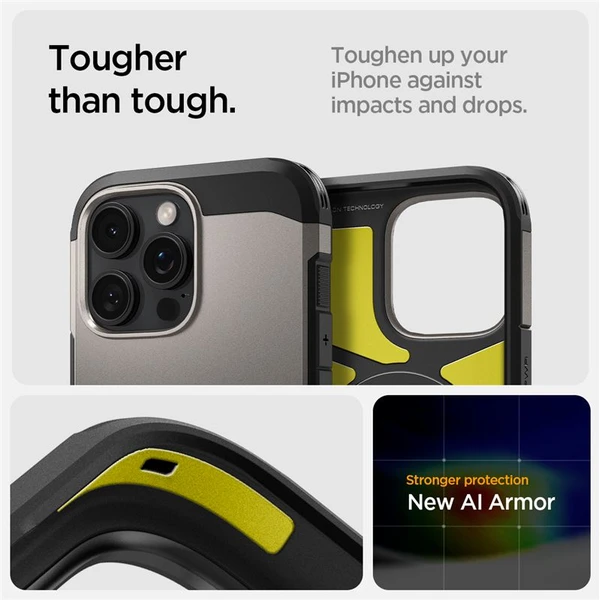 Spigen Tough Armor MagSafe kryt iPhone 16 Pro Max gunmetal - Puzdra - Obrázok 63ddf08f307d488fbc17595422bea835
