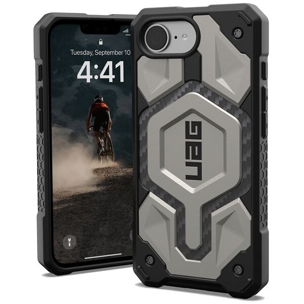 UAG Monarch Pro MagSafe kryt iPhone 16e titánový