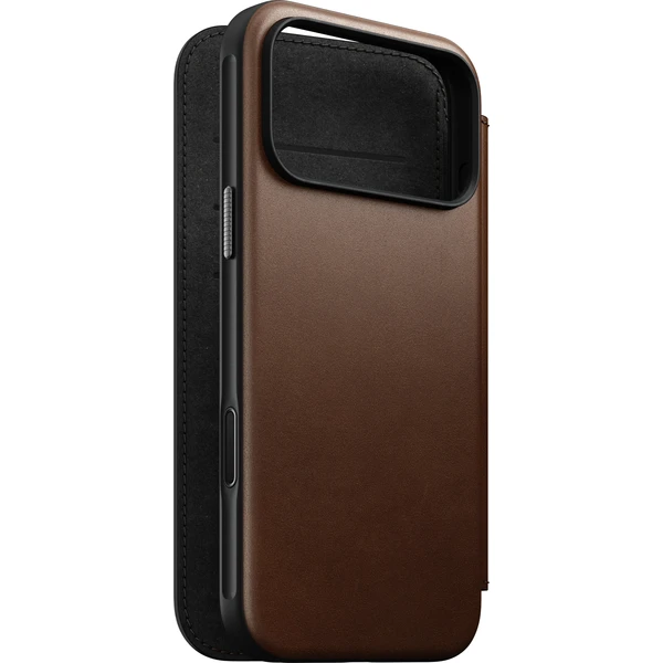 Nomad Modern Leather Folio MagSafe kožené puzdro iPhone 17 Pro Max/18 Pro Max Brown - Puzdra - Obrázok 63facb5229e64fae86196ed0e28b84e3
